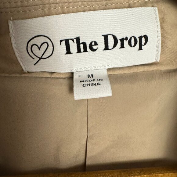 The Drop Womens Minimalist Classic Beige Trench Coat, Spring Jacket - Picture 5 of 6